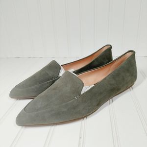 Taryn Rose Women's Faye Silky Suede Loafer Flat, Grey